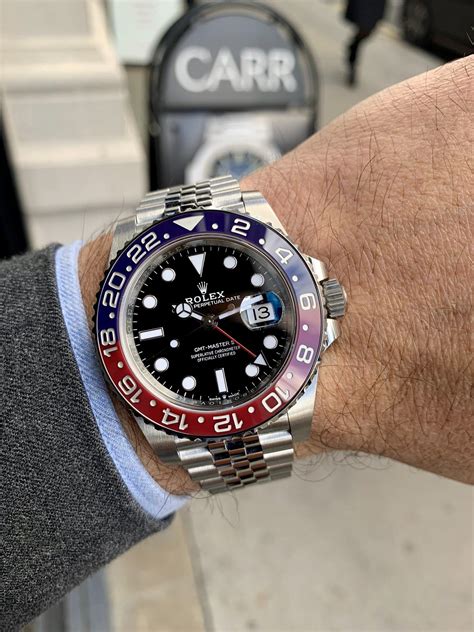 rolex gmt master 2 pepsi 2021|rolex gmt master 2 size.